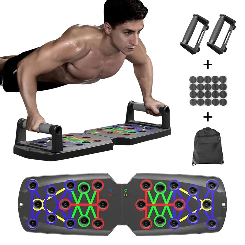 Equipamento de Treino Dobrável Multifunções, Push Up Board, Portátil, Home G